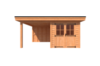 Tuinhuis met veranda plat dak 250 x 350 + 250cm Tuinhuis met veranda plat dak 250 x 350 + 250cm