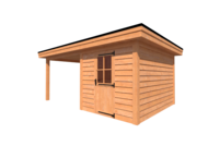 Tuinhuis met veranda plat dak 250 x 350 + 300cm Tuinhuis met veranda plat dak 250 x 350 + 300cm