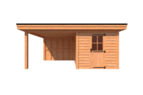 Tuinhuis met veranda plat dak 250 x 350 + 300cm Tuinhuis met veranda plat dak 250 x 350 + 300cm