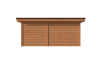 Tuinhuis met veranda plat dak 250 x 350 + 300cm