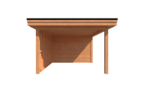 Tuinhuis met veranda plat dak 250 x 350 + 300cm