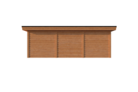 Tuinhuis met veranda plat dak 250 x 350 + 450cm Tuinhuis met veranda plat dak 250 x 350 + 450cm