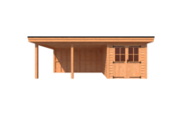 Tuinhuis met veranda plat dak 250 x 350 + 450cm Tuinhuis met veranda plat dak 250 x 350 + 450cm
