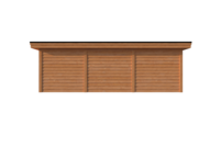 Tuinhuis met veranda plat dak 250 x 350 + 500cm