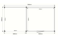 Tuinhuis met veranda plat dak 400 x 350 + 300cm Tuinhuis met veranda plat dak 400 x 350 + 300cm