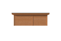 Tuinhuis met veranda plat dak 400 x 350 + 300cm Tuinhuis met veranda plat dak 400 x 350 + 300cm
