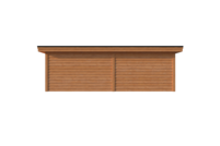 Tuinhuis met veranda plat dak 400 x 350 + 350cm