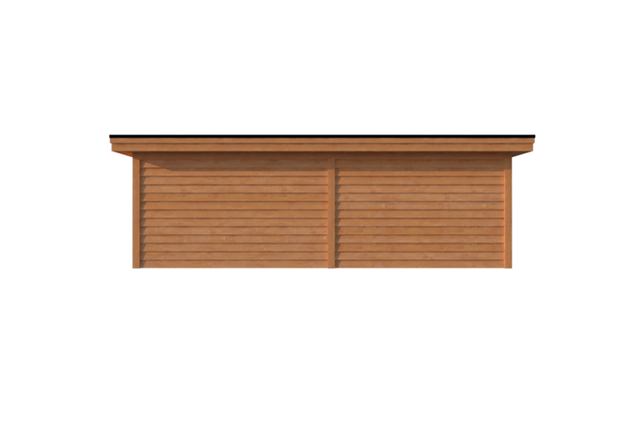 Tuinhuis met veranda plat dak 400 x 350 + 350cm Tuinhuis met veranda plat dak 400 x 350 + 350cm