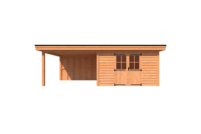 Tuinhuis met veranda plat dak 400 x 350 + 350cm Tuinhuis met veranda plat dak 400 x 350 + 350cm