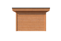 Tuinhuis met veranda plat dak 400 x 350 + 450cm