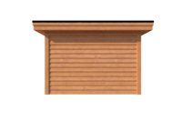 Tuinhuis met veranda plat dak 400 x 350 + 500cm Tuinhuis met veranda plat dak 400 x 350 + 500cm