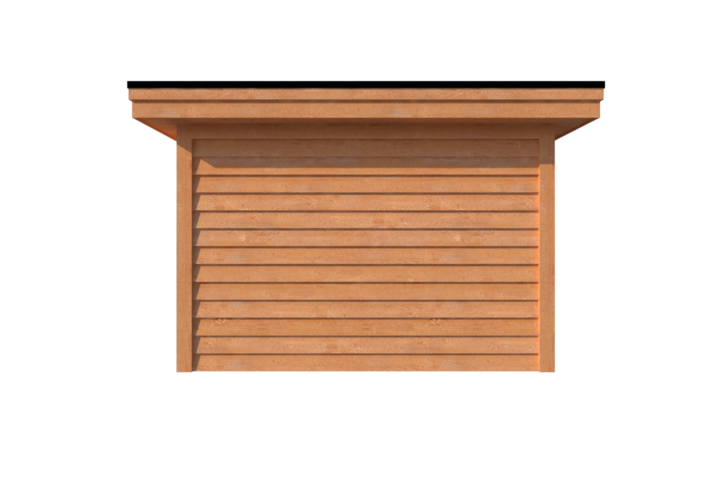 Tuinhuis met veranda plat dak 400 x 350 + 500cm Tuinhuis met veranda plat dak 400 x 350 + 500cm