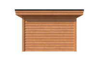 Tuinhuis met veranda plat dak 400 x 350 + 550cm Tuinhuis met veranda plat dak 400 x 350 + 550cm