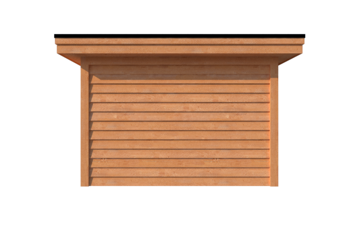 Tuinhuis met veranda plat dak 400 x 350 + 550cm Tuinhuis met veranda plat dak 400 x 350 + 550cm