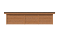 Tuinhuis met veranda plat dak 400 x 350 + 600cm Tuinhuis met veranda plat dak 400 x 350 + 600cm