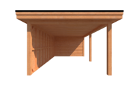 Tuinhuis met veranda plat dak 400 x 350 + 600cm Tuinhuis met veranda plat dak 400 x 350 + 600cm