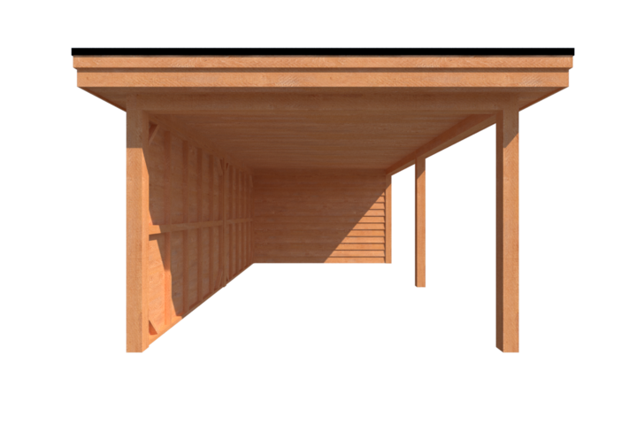 Tuinhuis met veranda plat dak 400 x 350 + 600cm Tuinhuis met veranda plat dak 400 x 350 + 600cm