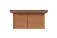 Tuinhuis met veranda plat dak 150 x 400 + 250cm Tuinhuis met veranda plat dak 150 x 400 + 250cm