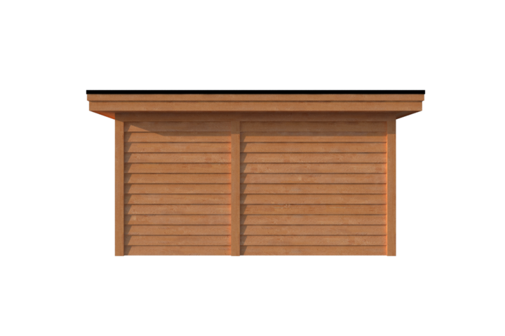 Tuinhuis met veranda plat dak 150 x 400 + 250cm Tuinhuis met veranda plat dak 150 x 400 + 250cm