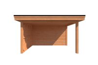 Tuinhuis met veranda plat dak 150 x 400 + 250cm Tuinhuis met veranda plat dak 150 x 400 + 250cm