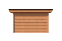 Tuinhuis met veranda plat dak 150 x 400 + 250cm Tuinhuis met veranda plat dak 150 x 400 + 250cm