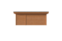 Tuinhuis met veranda plat dak 150 x 400 + 400cm Tuinhuis met veranda plat dak 150 x 400 + 400cm
