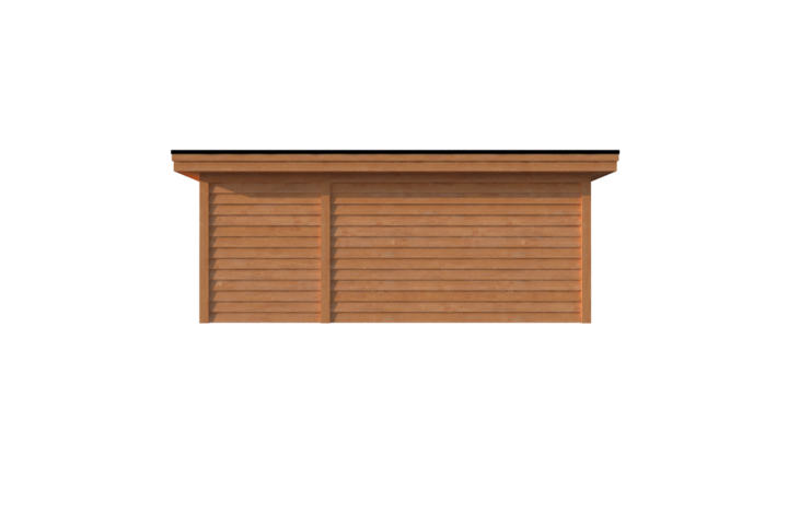Tuinhuis met veranda plat dak 150 x 400 + 400cm Tuinhuis met veranda plat dak 150 x 400 + 400cm