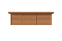 Tuinhuis met veranda plat dak 150 x 400 + 600cm