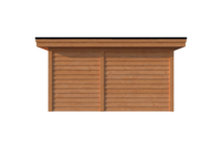 Tuinhuis met veranda plat dak 200 x 400 + 250cm Tuinhuis met veranda plat dak 200 x 400 + 250cm