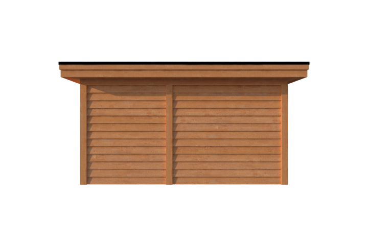 Tuinhuis met veranda plat dak 200 x 400 + 250cm Tuinhuis met veranda plat dak 200 x 400 + 250cm
