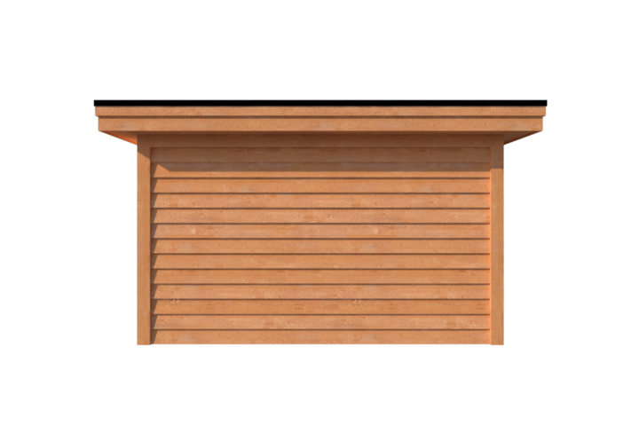 Tuinhuis met veranda plat dak 200 x 400 + 250cm Tuinhuis met veranda plat dak 200 x 400 + 250cm