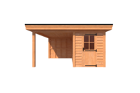 Tuinhuis met veranda plat dak 200 x 400 + 250cm Tuinhuis met veranda plat dak 200 x 400 + 250cm