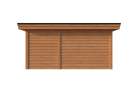 Tuinhuis met veranda plat dak 200 x 400 + 300cm Tuinhuis met veranda plat dak 200 x 400 + 300cm