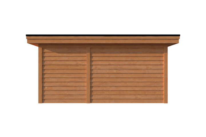 Tuinhuis met veranda plat dak 200 x 400 + 300cm Tuinhuis met veranda plat dak 200 x 400 + 300cm