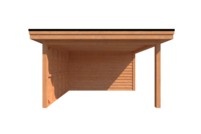 Tuinhuis met veranda plat dak 200 x 400 + 300cm Tuinhuis met veranda plat dak 200 x 400 + 300cm