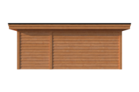 Tuinhuis met veranda plat dak 200 x 400 + 400cm Tuinhuis met veranda plat dak 200 x 400 + 400cm