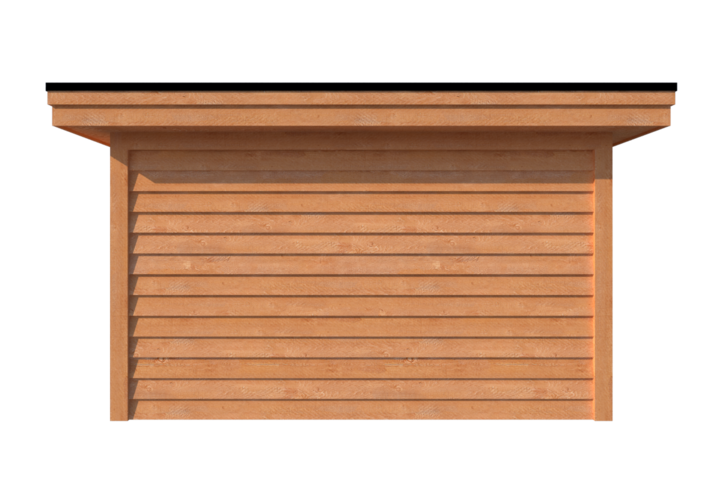 Tuinhuis met veranda plat dak 200 x 400 + 400cm Tuinhuis met veranda plat dak 200 x 400 + 400cm