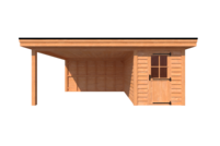 Tuinhuis met veranda plat dak 200 x 400 + 400cm Tuinhuis met veranda plat dak 200 x 400 + 400cm