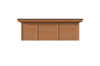 Tuinhuis met veranda plat dak 200 x 400 + 500cm