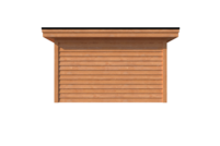 Tuinhuis met veranda plat dak 200 x 400 + 500cm