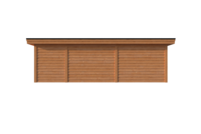 Tuinhuis met veranda plat dak 200 x 400 + 600cm Tuinhuis met veranda plat dak 200 x 400 + 600cm