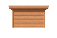 Tuinhuis met veranda plat dak 200 x 400 + 600cm Tuinhuis met veranda plat dak 200 x 400 + 600cm