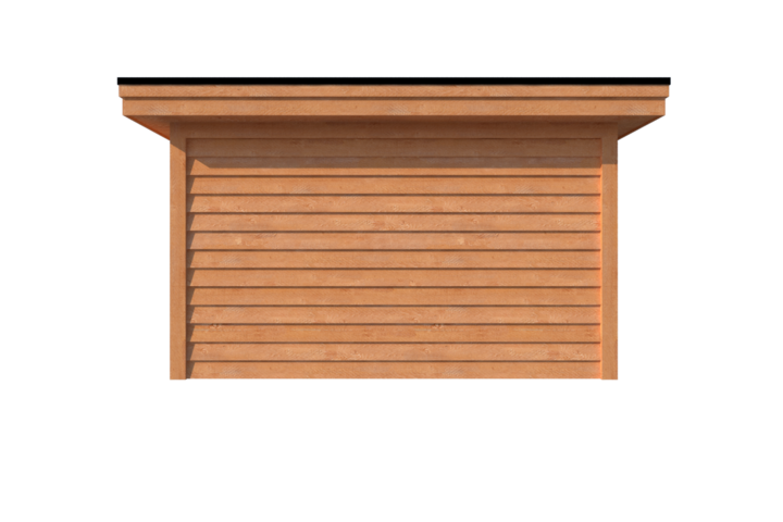 Tuinhuis met veranda plat dak 200 x 400 + 600cm Tuinhuis met veranda plat dak 200 x 400 + 600cm