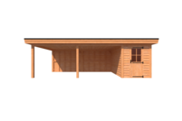 Tuinhuis met veranda plat dak 200 x 400 + 600cm Tuinhuis met veranda plat dak 200 x 400 + 600cm