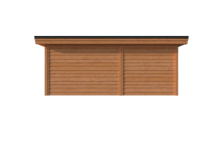 Tuinhuis met veranda plat dak 350 x 400 + 250cm Tuinhuis met veranda plat dak 350 x 400 + 250cm