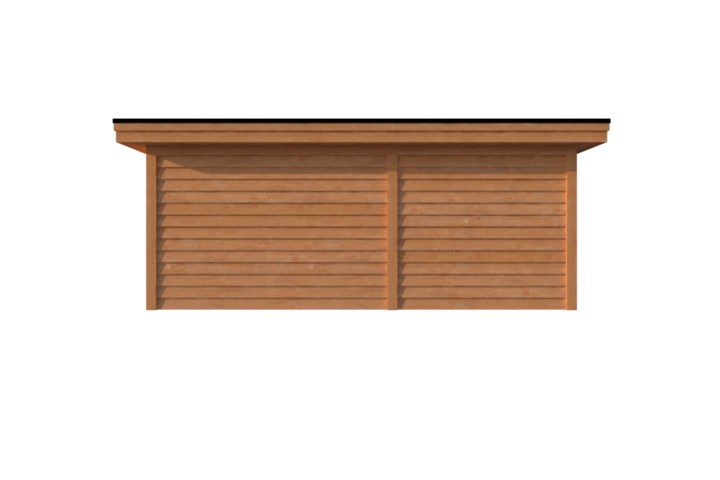 Tuinhuis met veranda plat dak 350 x 400 + 250cm Tuinhuis met veranda plat dak 350 x 400 + 250cm