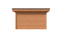 Tuinhuis met veranda plat dak 350 x 400 + 250cm Tuinhuis met veranda plat dak 350 x 400 + 250cm