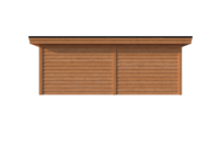 Tuinhuis met veranda plat dak 350 x 400 + 300cm Tuinhuis met veranda plat dak 350 x 400 + 300cm