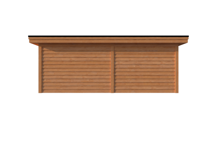 Tuinhuis met veranda plat dak 350 x 400 + 300cm Tuinhuis met veranda plat dak 350 x 400 + 300cm