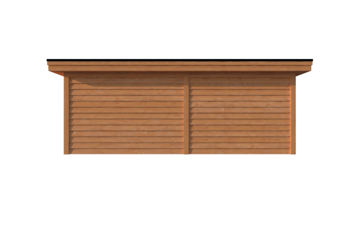 Tuinhuis met veranda plat dak 350 x 400 + 300cm Tuinhuis met veranda plat dak 350 x 400 + 300cm